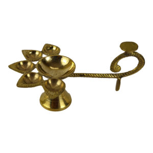 Brass Pancha Harathi Small